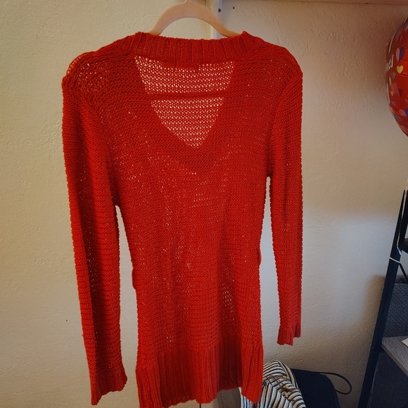 Women's Red Sweater - Picture 6 of 7